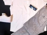 Camisa blanca mangas corta , pantalón blanco de lino , ropa de lino para hombres