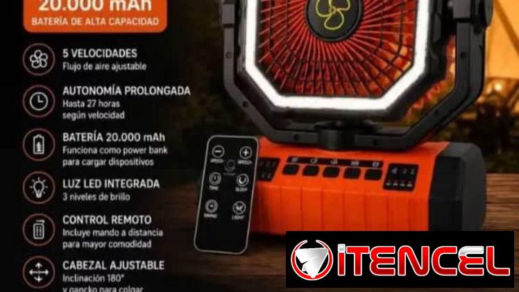 Se vende ventilador recargable 20000 mh
