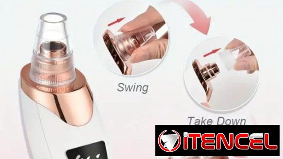 Limpiador de poros faciales, recargable por USB, con 5 sondas, solución de limpieza de poros Blackhead Porevacuum