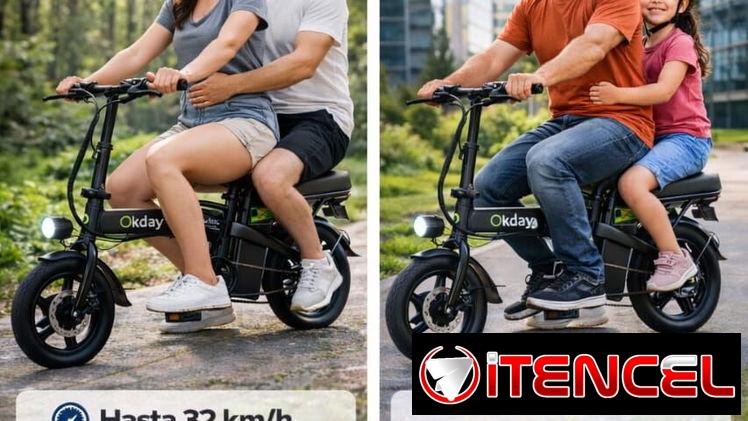 ‎⚡🚲 BICICLETA ELÉCTRICA PLEGABLE 14” 🚲