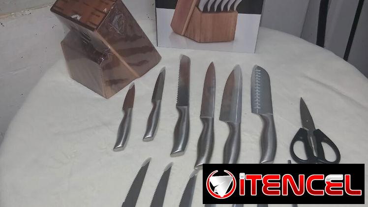 🧑🏾‍🍳 PARA LA CASA 🧑🏾‍🍳 SET DE CUCHILLOS 15 PIEZAS. SERVICIO DE MENSAJERÍA CON FACTURA Y GARANTÍA. TLF 54833699