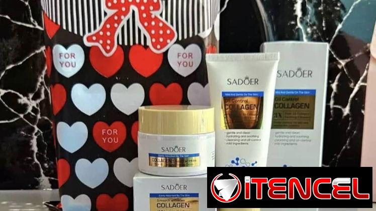 Crema facial + limpiador facial reafirmante. “SADOER” con colágeno.