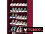 Zapatera con cubierta para polvo