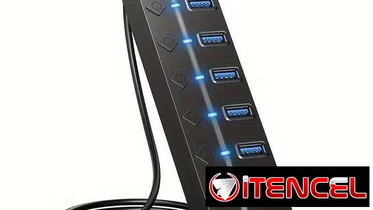 🔌 Hub USB 3.0 – 7 Puertos con Interruptores
