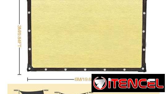 Mallas de sombra o carpa para sombra. Mide 5 x 3 metros. Otras medidas disponibles