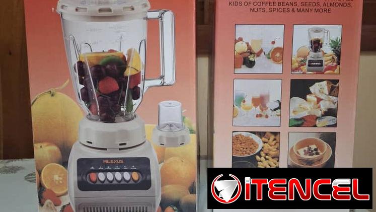 Batidora con molinillo Milexus. 🔸Vaso Plástico 1,5 lts  🔸4 Velocidades  🔸1 Mes de garantía  🔸110V – 60hz. 300W