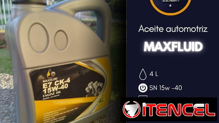 Aceite Automotriz Maxfluid SN 15W-40 – 4L ✔️ Lubricación confiable para motores de gasolina y diésel ✔️ Protege contra e