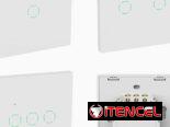 Tuya Smart Life WiFi Smart Light Black Glass Wall Touch Smart Switch with Alexa Google Home