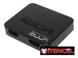 Splitter Unno Tekno HDMI 4K 30Hz 2 Puertos Deep Color 36-Bit Dolby DTS HDCP 2.2 Plug & Play Para TV y Monitores