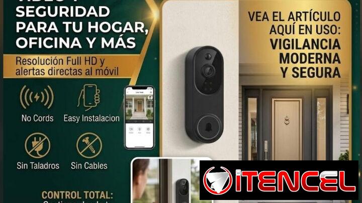 Set de vigilancia con timbre y cámara/video. Kit de vigilancia y seguridad para el hogar