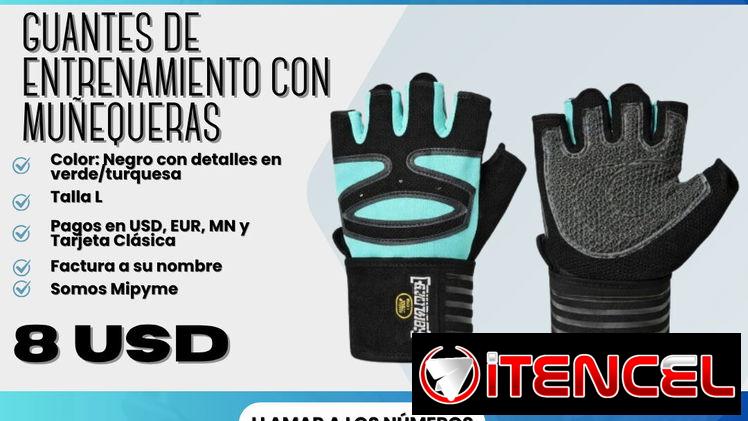 🏋️‍♂️GUANTES DE ENTRENAMIENTO CON MUÑEQUERAS GOUNOD 💰 Precio: 8 USD