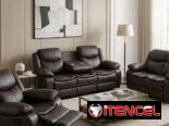 💥 Juegos de muebles reclinables 3,2,1 plaza ✓Material: Cuero de aire  ✓ negro, carmelita y gris
