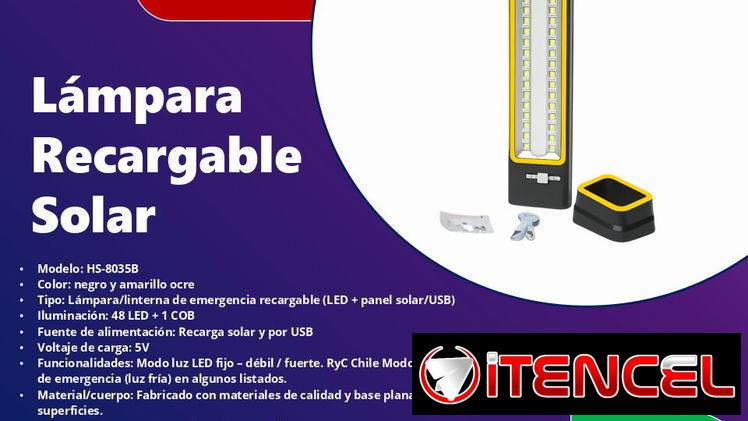 Lámpara recargable solar