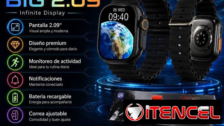 🔥 T900 Reloj Inteligente  BIG 2.09 por solo $15 🔥 escribe por Whastapp