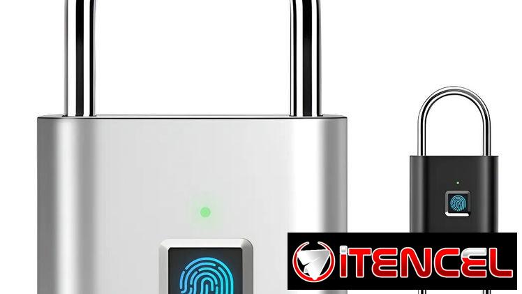 Candado De Seguridad Huella Digital Alta Para Maletas Locker color plateado -negro