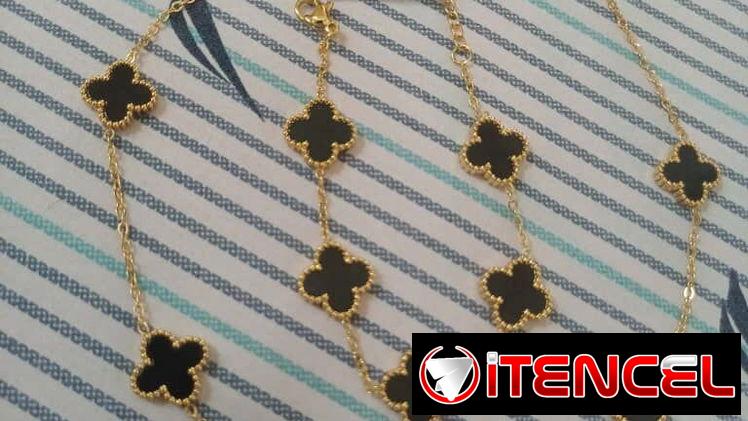 Juegos de acero inoxidable con enchape de oro 24k