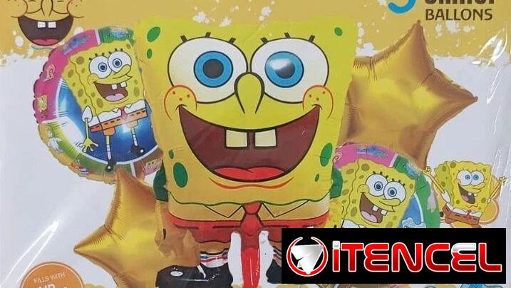 Set de 5 Globos Bob Esponja M7(TPEx)