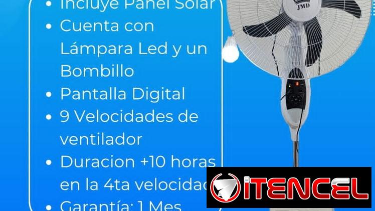 Ventilador Recargable de Pedestal JMD. Mensajería incluida a algunos municipios.