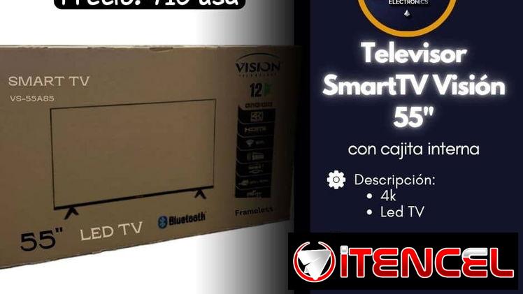 Smart TV VISION 55″ pulgadas 4K – Cajita HD interna + Envío y Ensamblaje incluído!!