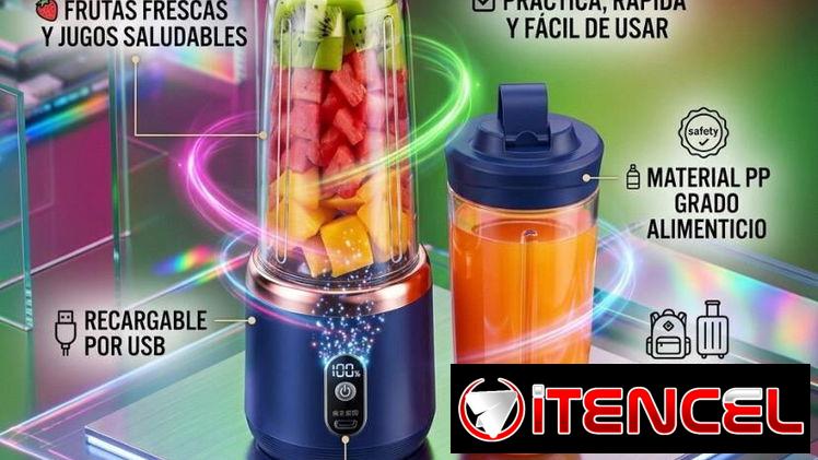 Una Versátil Batidora Portátil Recargable y Alimentada por USB Dual, Hecha de PP y Plástico de Grado Alimenticio
