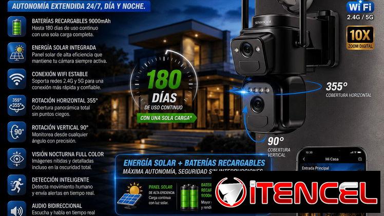 Cámara de seguridad Solar/  24/7