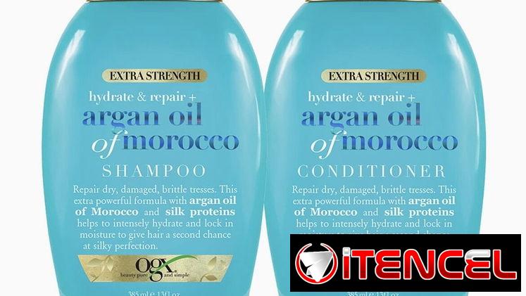 OGX Argan Oil of Morocco champú y acondicionador sin sal para cabello seco dañado y quebradizo