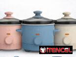 Olla de cocción lenta Bella de 1.4 litros con control manual de 3 niveles, recipiente de cerámica antiadherente