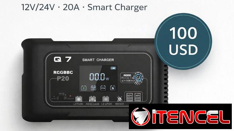,○ CARGADOR DE BATERÍA 12V/ 24V-20A