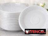 Cucharas, servilletas, platos, vasos, bandejas encerradas, absorbentes