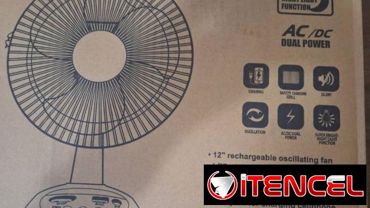 Ventiladores de mesa recargables con panel solar y cargador de corriente