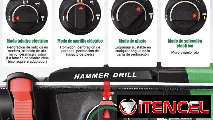 Rotomartillo Concelador SHAWTY, 1050W, Martillar  Perforador SDS-Plus  Mandril, Para Taladrar y Martillar