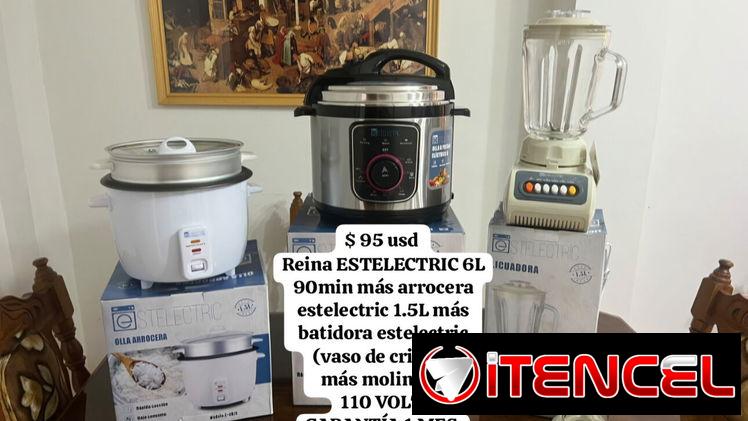 Olla Reina, Arrocera, Cafetera eléctrica, Tostadora, Olla de presión, Cocina infrarrojo, Batidora(COMBOS)