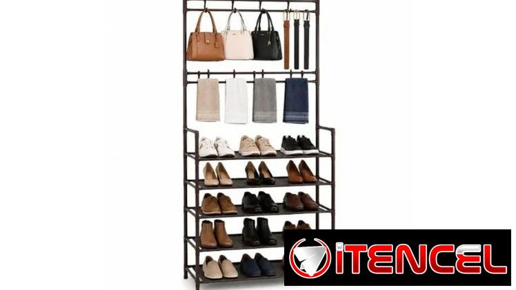 ZAPATERA DE 5 NIVELES CON PERCHA