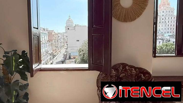 Alquiler habitación económica en Centro Habana – 25 USD noche, vista al Capitolio –renta de apartamento por noches.