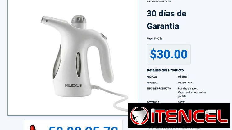 PLANCHA VAPORIZADORA DE ROPA MILEXUS VPT-0284