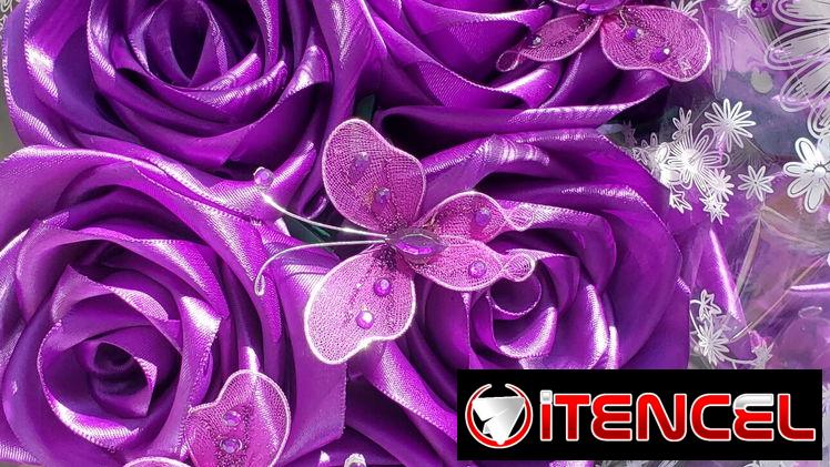 FLORES ETERNAS DE CINTAS DE SATIN