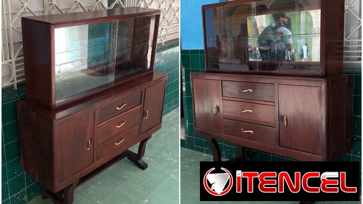 ⚜️ Aparador Vitrina antiguo restaurado • Entrega incluida 🚛