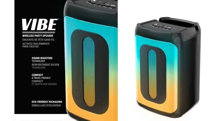 Bosbos VIBE – Bocina Bluetooth con Luces LED | Batería recargable para horas | Con garantía | videojuegoshabana.com