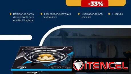 COCINA DE GAS DE VITROCERAMICA 1 HORNILLA MARCA EKO