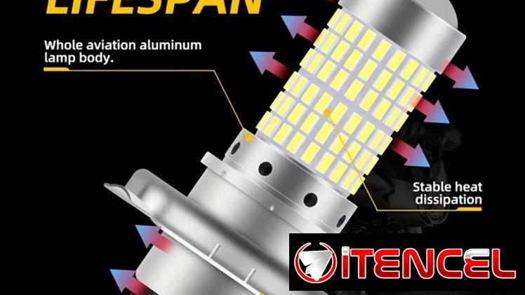 Faro LED H4 Ultra Brillante 12V para Motocicleta,  Bombilla de Alta Luminosidad