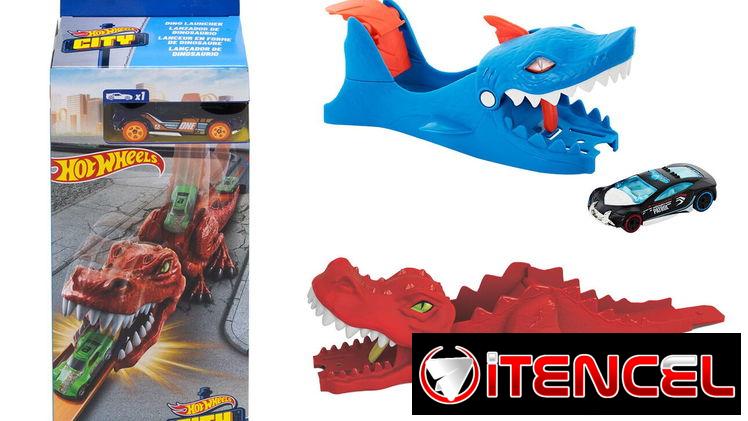 Pista HOT WHEELS/ carros sueltos / set de 5 carros / impulsor dinosaurio ‼️