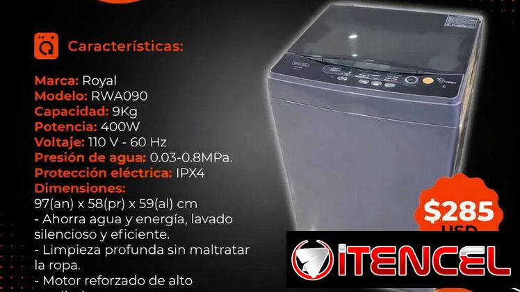 💲9KG💲LAVADORA ROYAL 9K. FACTURA A CLIENTE Y 6 MESES DE GARANTÍA. TLF 54833699