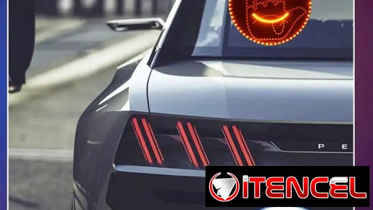 luz LED para ventana trasera de coche con forma de mano