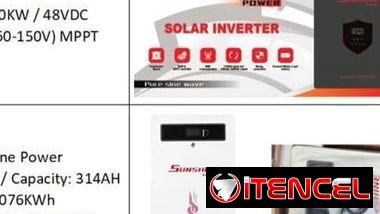 Convertidor solar 10k + bateria 16k