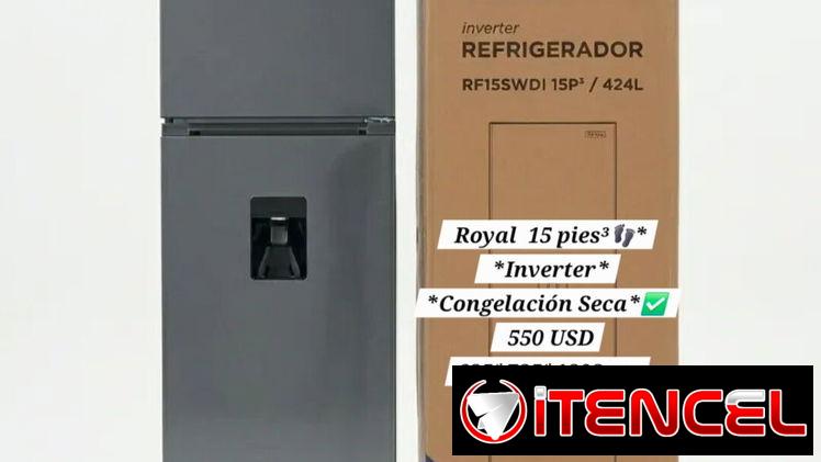 *Refrigerador Royal de 15 pies³👣*  *Inverter* *Congelación Seca*✅️  – Precio 550 USD- Garantía 1 mes