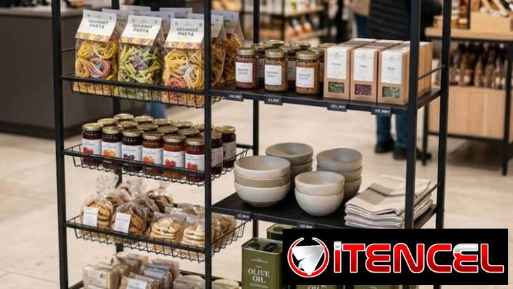 Organizador de metal entero con ruedas.