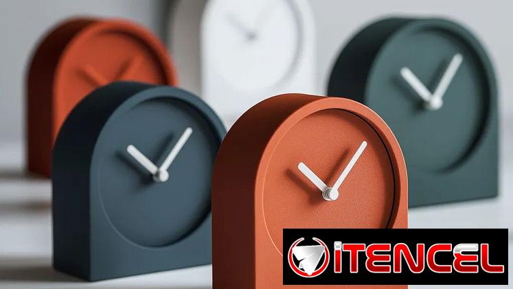 Reloj de escritorio colorido