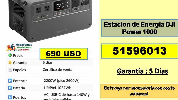 MV-613-ESTACIONES DE ENERGIA    TLF 51596013   Entrega por Mensajeria Costo Adicional