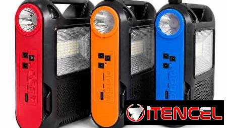 Radio Con Panel Solar, Linterna, Bluetooth y Lampara Led, garantía y factura, somos empresa