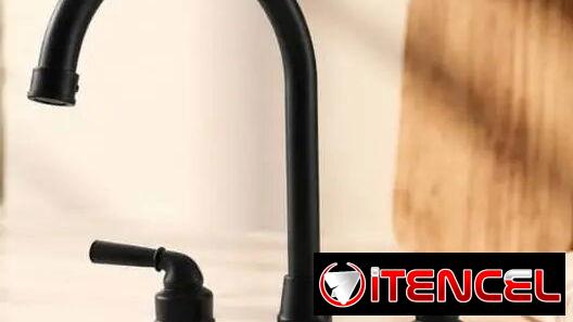 Grifo Fregadero doble cuello cisne negro GP 1011